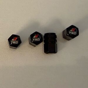 TRD Toyota Valve Stem Caps in Black Set of 4 NWT